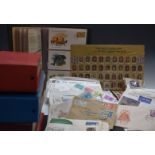 A collection of first day cover stamp albums / loose covers including UK 1970s-90s World Wildlife