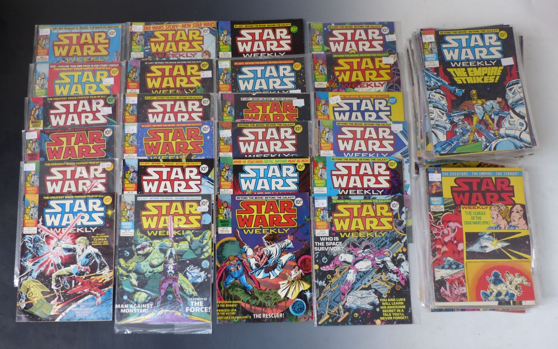 One-hundred-and-forty-six Marvel Star Wars Weekly comics dating from 1978-1979.