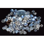 A collection of loose moonstone cabochons, 20.7g