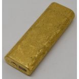 Cartier gold plated lighter with retro textured finish, L7cm