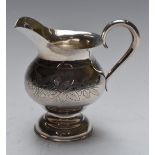 Russian silver pedestal jug, with 84 silver mark to base and maker's mark possibly IMC, height 10.