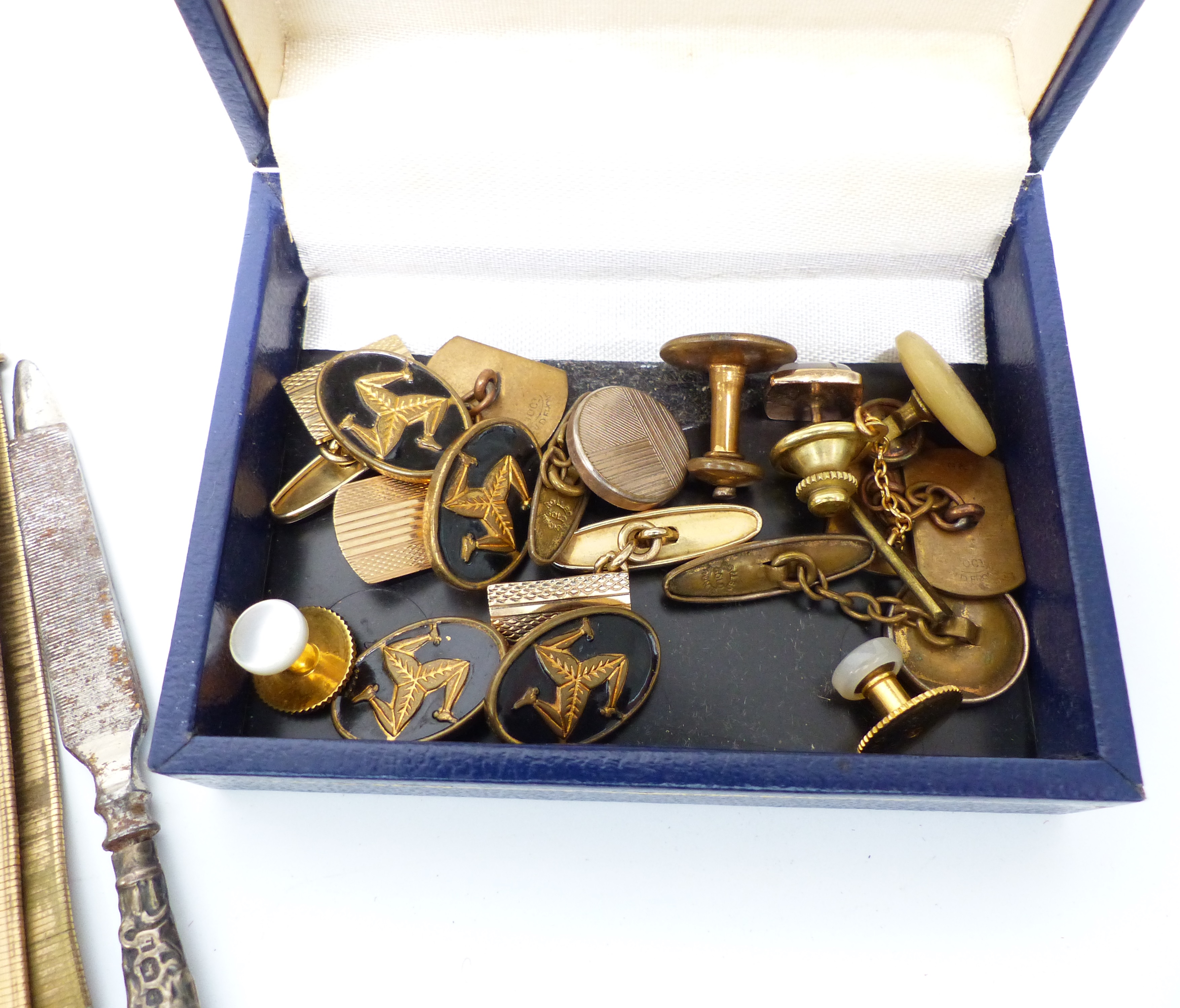 A collection of jewellery and watches including Victorian white metal necklace set with paste, - Image 3 of 4