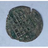 Elizabeth I halfpenny portcullis type