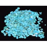 A large collection of loose turquoise cabochons, 14g