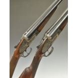 Pair of AYA XXV 12 bore sidelock side by side ejector shotguns, each with hand detachable locks, all