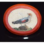 A 19thC micro mosaic depicting a bird, 1.6 x 1.4cm