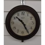 Smiths 8 day Bakelite framed wall clock with Arabic numerals and cream dial, 29cm diameter