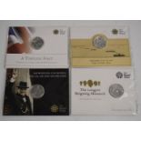 Four Royal Mint £20 silver coins, in presentation packs