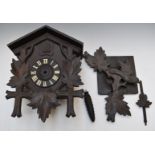 Black Forest cuckoo clock case etc, no movement, H40cm