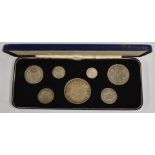 Cased set of 1937 George VI silver coinage