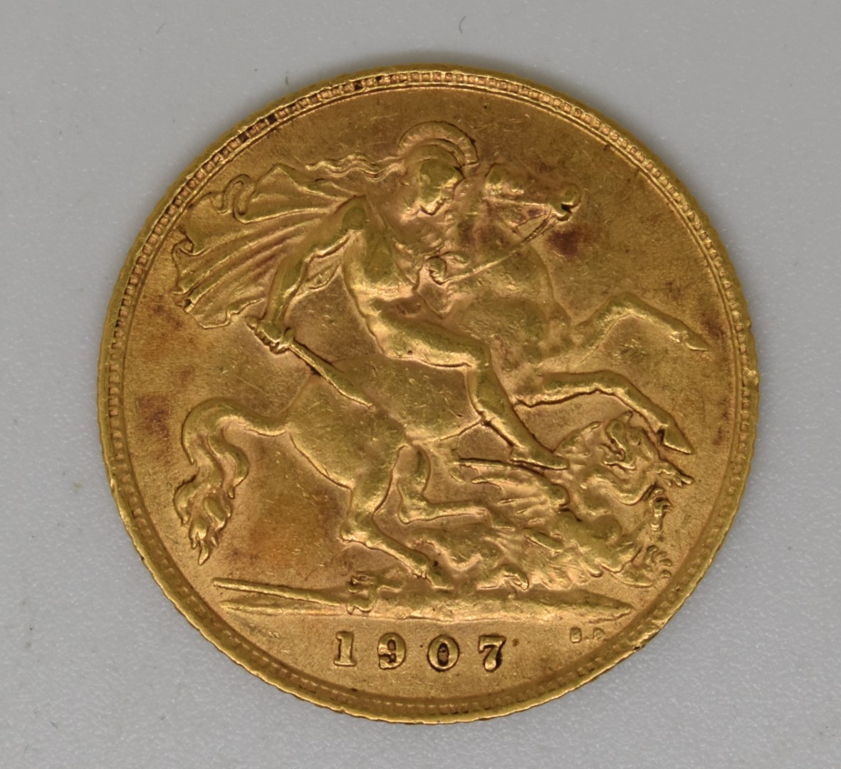 1907 Edward VII gold half sovereign