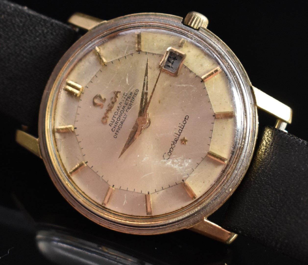 Omega Constellation gentleman's chronometer wristwatch ref. 168.010 with date aperture, gold hand - Image 2 of 3