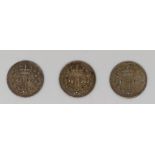 Three William IV Maundy pennies comprising two 1836 and an 1835