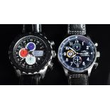 Two military style gentleman's chronograph wristwatches AVI-8 Hawker Hurricane ref. 4011 with date