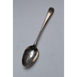 George III bottom hallmarked silver feather edged table spoon, London 1771, maker William
