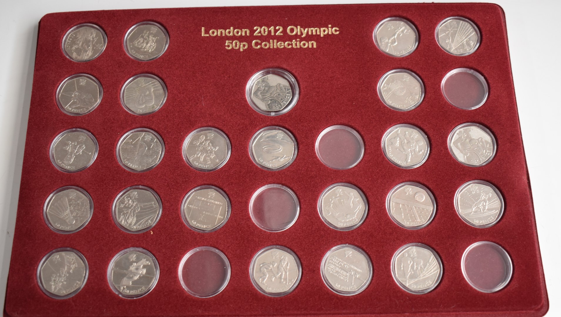 Twenty five London 2012 Olympic 50p coins (incomplete set), together with Royal Mint Olympic - Image 2 of 3