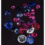 A collection of synthetic sapphires and rubies, 9.7g