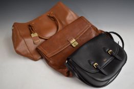 Lauren Ralph Lauren tan leather bag, Lauren Ralph Lauren black shoulder bag and a Sacchi leather