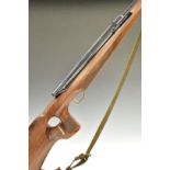 Air Arms Khamsin .22 side lever air rifle with chequered thumb hole grip, raised cheek piece,