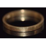 An 18ct gold wedding band/ ring, 2.6g, size Q/R