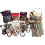 A collection of costume jewellery including Exquisite necklace, other necklaces, earrings, etc