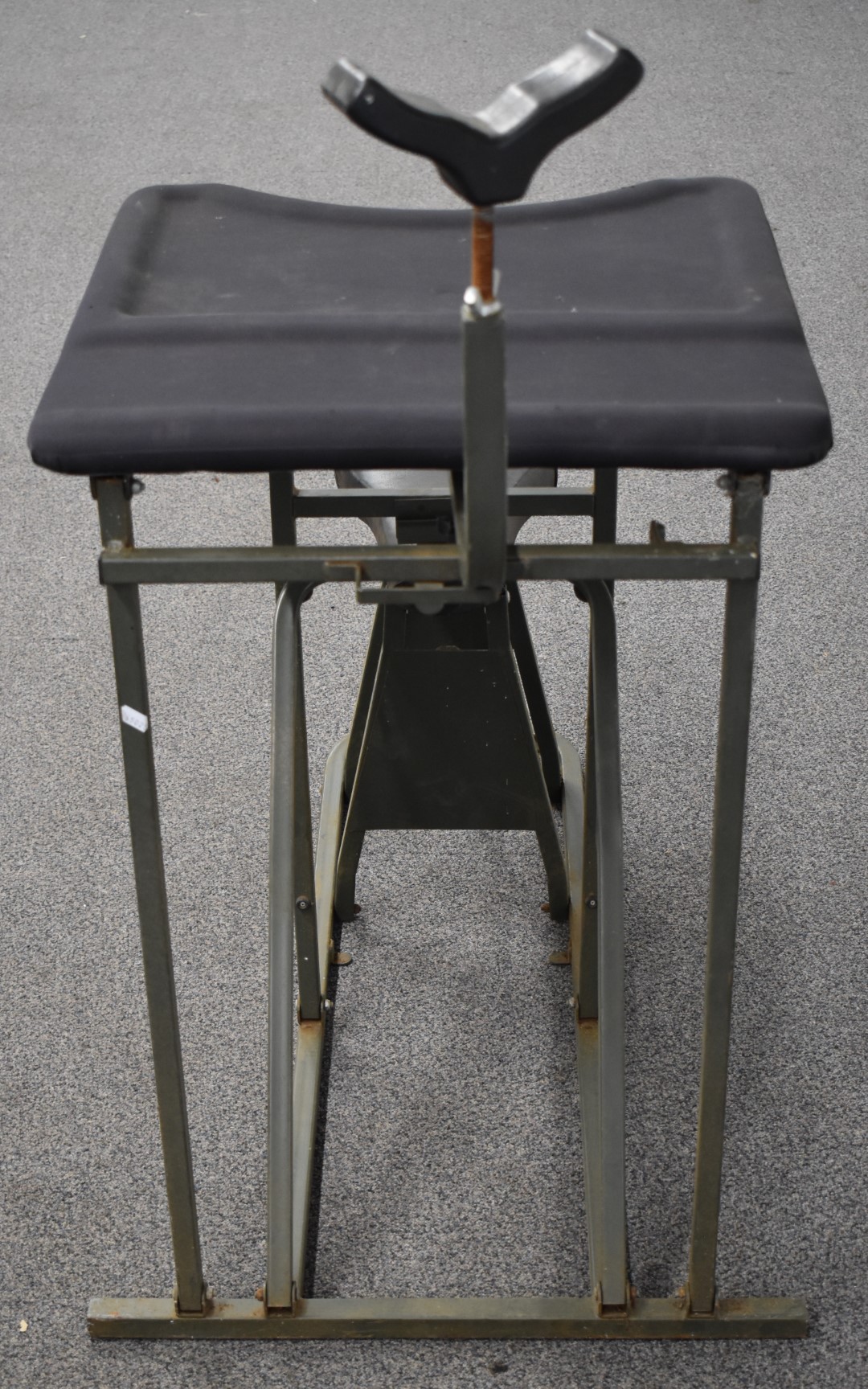 A folding metal rifle shooting bench with neoprene top and rest. - Image 2 of 4