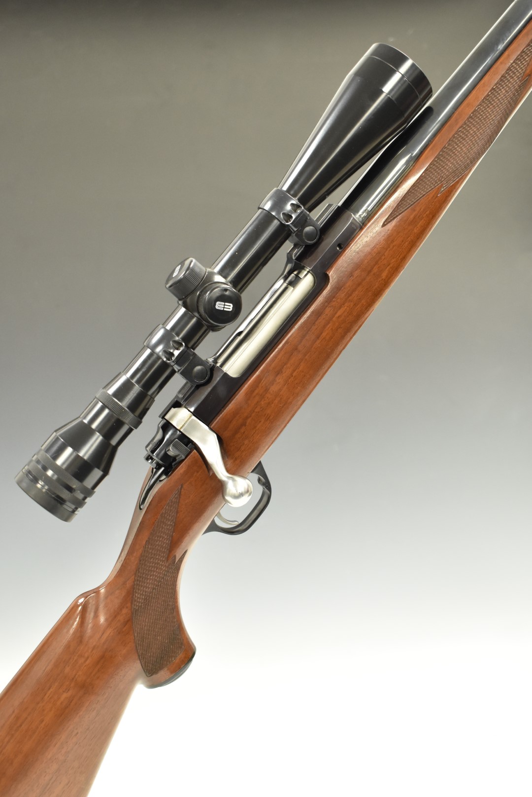 Ruger M77 Mark II .300 Win Mag bolt-action rifle with chequered semi-pistol grip and forend, sling