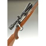 Ruger M77 Mark II .300 Win Mag bolt-action rifle with chequered semi-pistol grip and forend, sling