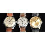 Three gentleman's wristwatches comprising, Avia Cadet, Rural and an Avia with date aperture, largest