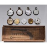 Five various pocket watches including two military style keyless winding open faced examples,
