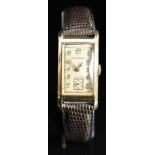 Girard Perregaux 14ct gold gentleman's wristwatch with inset subsidiary seconds dial, gold hands and
