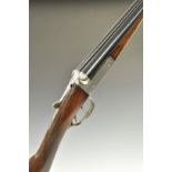 Army & Navy 20 bore side by side shotgun with line engraving to the named locks, trigger guard,