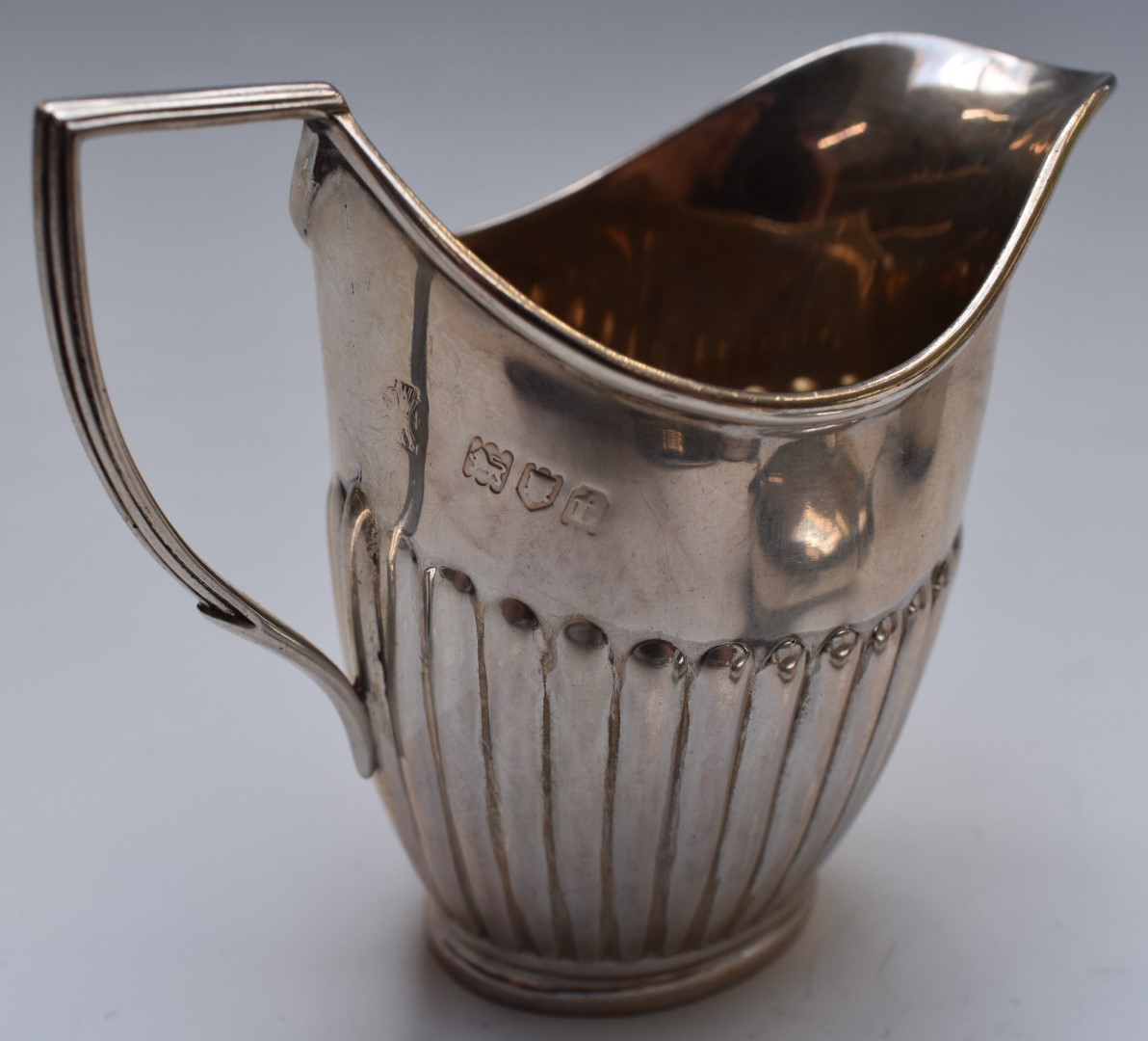 Victorian and later hallmarked silver and white metal items comprising Victorian jug with wrythen - Image 2 of 6