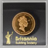 1987 Royal Mint one ounce gold Britannia uncirculated, in Perspex case