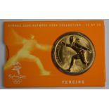 Sydney 2000 Olympic 5 dollar coin 15 of 28 Fencing, in original presentation pack, effigy by Ian
