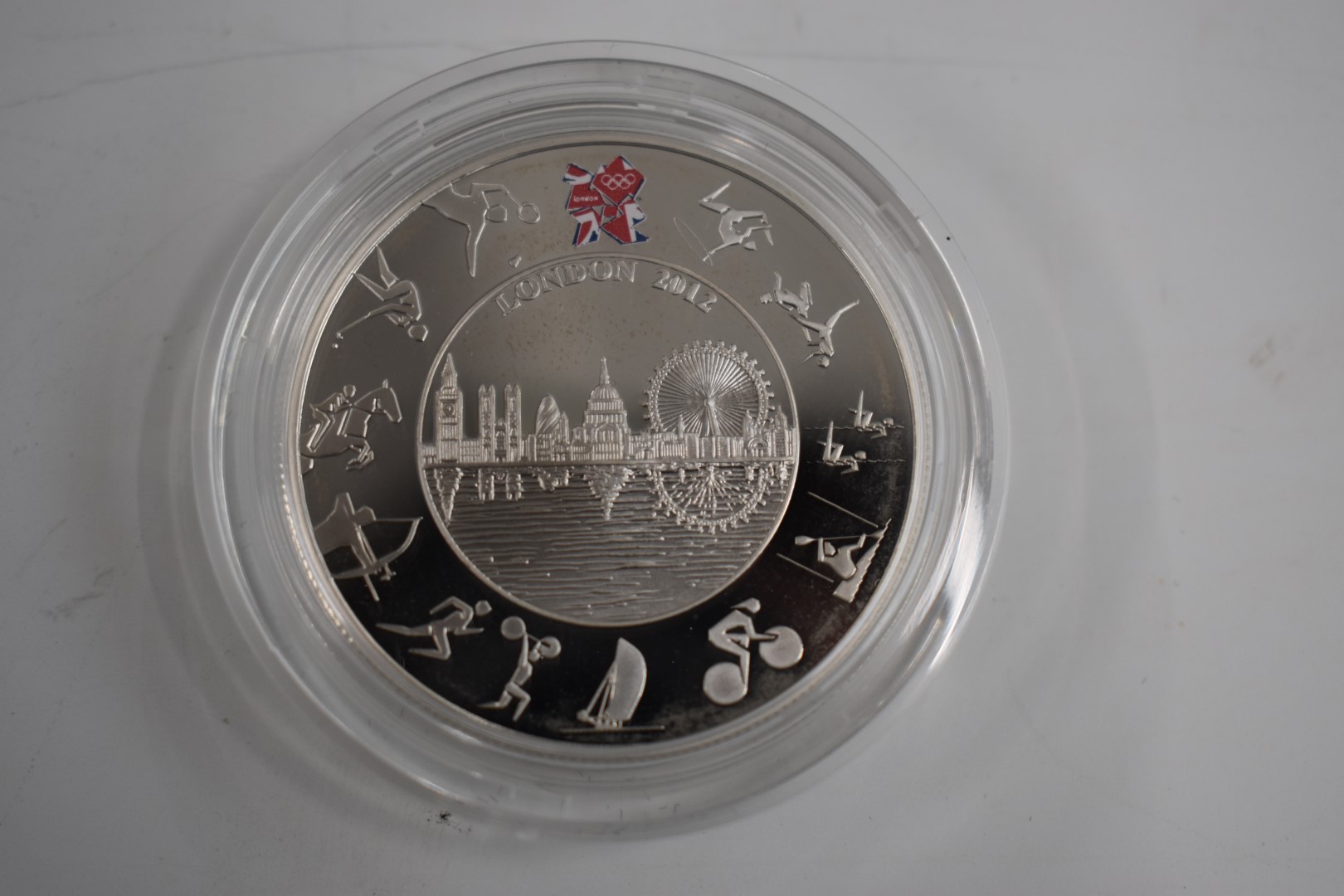 Royal Mint London 2012 £5 silver proof coin, cased with certificate - Image 2 of 3