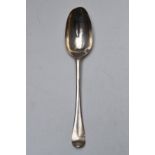George III bottom hallmarked silver Hanoverian pattern table spoon, marks indistinct but likely