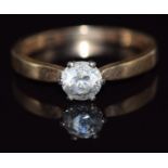 A 9ct gold ring set with paste, 2.7g, size O