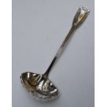 Tiffany & Co sterling silver ladle with scalloped bowl, length 28.5cm, weight 218g