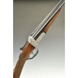 AYA No.4 12 bore ejector shotgun with heavily engraved decoration to the named locks, underside,