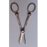 George V hallmarked silver pair of grape scissors, Sheffield 1922, maker James Dixon & Sons Ltd,