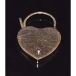 Victorian heart padlock, 10.7g, 2.8 x 3.5cm