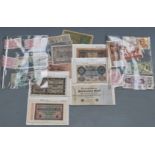 A collection of late 19th/early 20thC German banknotes including hyperinflationary examples, some