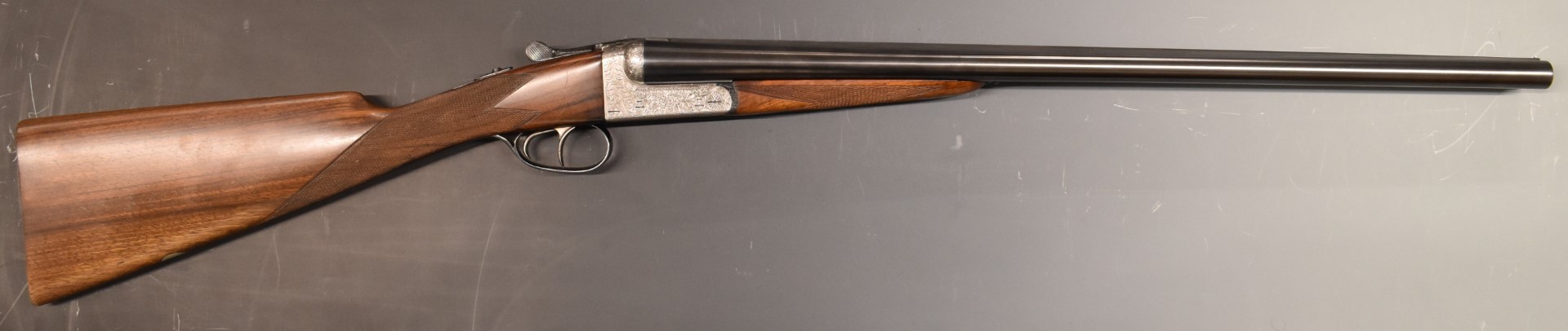 AYA No.4 12 bore ejector shotgun with heavily engraved decoration to the named locks, underside, - Image 2 of 12