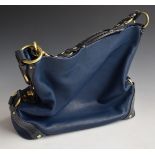 Coach blue leather bag, 29 x 38cm
