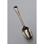 George III bottom hallmarked silver Hanoverian pattern table spoon, London 1768, maker possibly