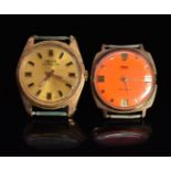 Two Smiths gentleman's wristwatches one Astrolon with luminous hands, two-tone hour markers and gold