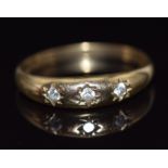 A 9ct gold ring set with paste, 1.5g, size O