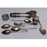 Six hallmarked silver spoons including a pair of Victorian George Unite jam spoons, pair of