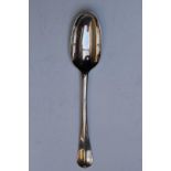 George II bottom hallmarked silver Hanoverian pattern table spoon, London 1733, maker Edward Bennett